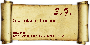 Sternberg Ferenc névjegykártya